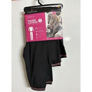 Cuddl‎ Duds stretch crew top and leggings Set Kids Small size 6  black